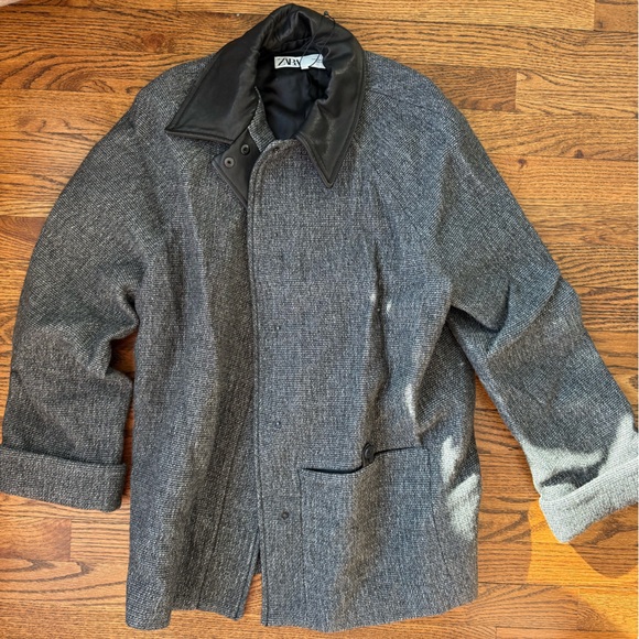 Zara Jackets & Blazers - Zara Black and Gray Tweed Jacket